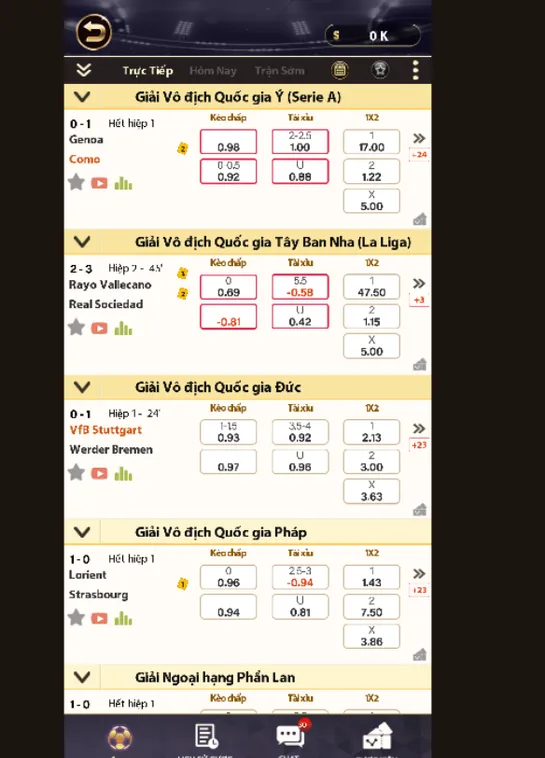 Chinh Phục Bảng Kèo May Mắn Tại Sảnh K Thể Thao B52 Club