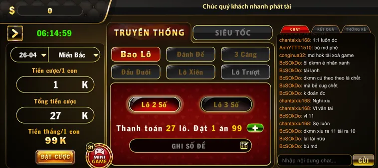 Lô Đề 1 Ăn 99 Tại B52 Club Cơ Hội Đổi Đời Với Tỷ Lệ Thưởng Khủng