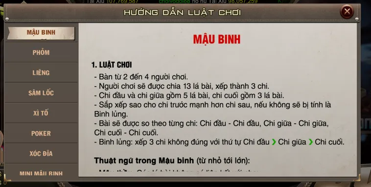 Nghệ Thuật Sắp Xếp Bài Mậu Binh Đỉnh Cao Tại Cổng Game B52 Club