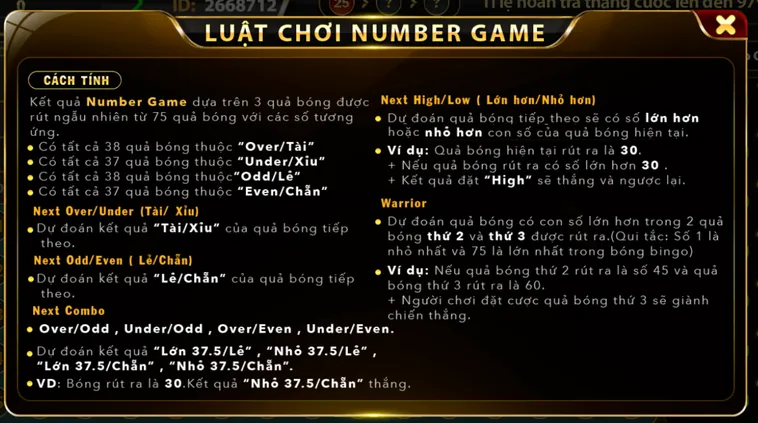 Number Game Tại B52 Club Đấu Trường Số Học Đầy Kịch Tính