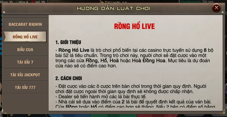 Rồng Hổ BigWin Livestream Tại B52 Club Đỉnh Cao Giải Trí Tốc Độ