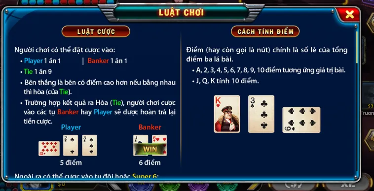 Super Baccarat 6 Tại B52 Club Trải Nghiệm Cá Cược Sòng Bài Đỉnh Cao