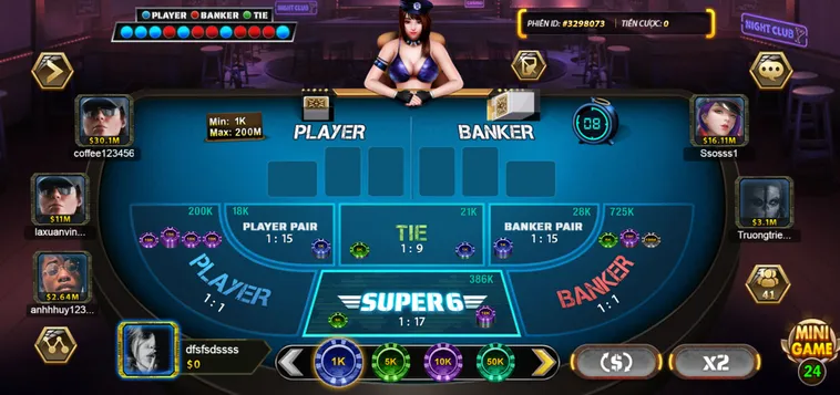 Super Baccarat 6 Tại B52 Club Trải Nghiệm Cá Cược Sòng Bài Đỉnh Cao
