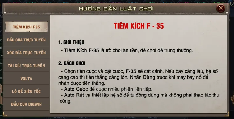 Chinh Phục Bầu Trời Cùng Minigame Tiêm Kích F35 Tại B52 Club
