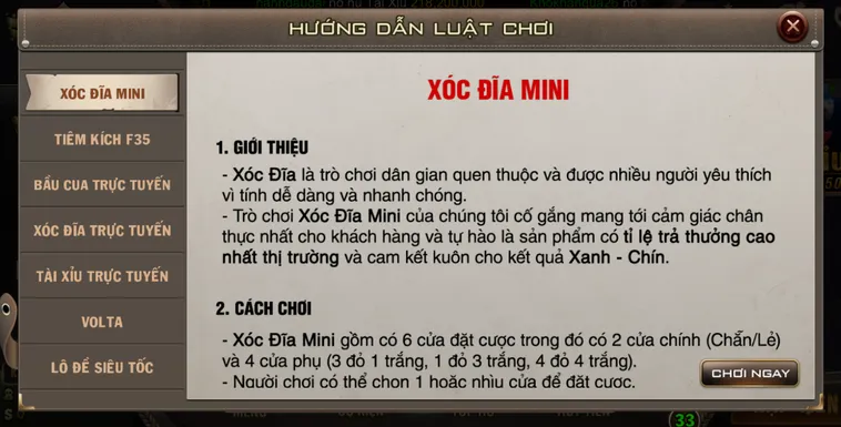 Cách Chơi Xóc Dĩa Mini Tại B52 Club Luôn Thắng Cho Người Mới 2026